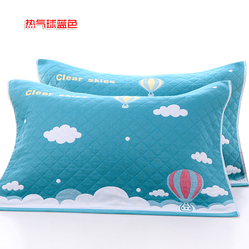 纯棉纱布枕巾柔软吸汗高档