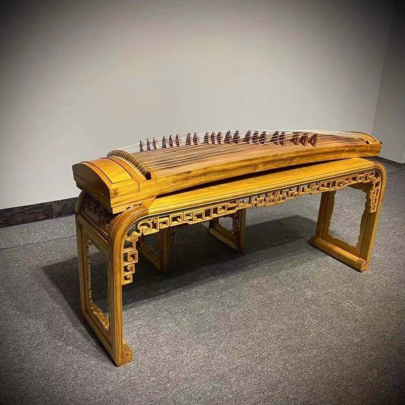 金丝楠木古筝台全实木古琴古典专业乐器演出架子凳子组合家庭成人