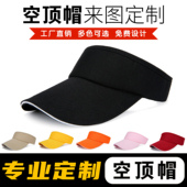 空顶帽定制logo夏天无顶棒球帽定做印字男女防晒太阳鸭舌帽遮阳帽