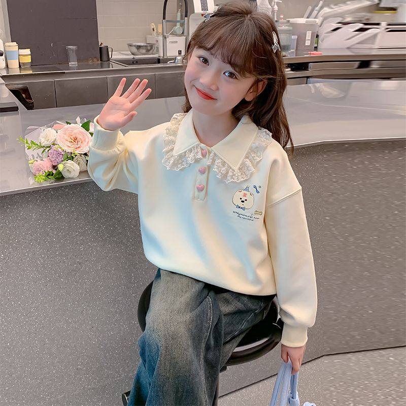 女童卫衣春秋款甜美新款洋气儿童时髦春装Polo衫女孩早春百搭上衣,童装/婴儿装/亲子装,儿童POLO衫,淘宝优惠券,粉丝福利购,淘宝优惠卷