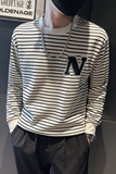 6589-P58条纹卫衣秋冬款圆领潮潮牌时尚个性外套-3控78，男装卫衣，电商D319