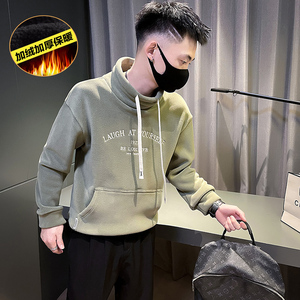 6690-P78 冬季休闲高领加绒加厚男士卫衣潮流网红外套-7 控108图片