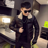 6400-P168新款男士棉衣短款毛领加厚冬季时尚帅气潮牌外套，男装棉衣，电商D319