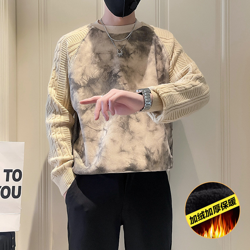 M718（加绒）-P78加绒针织毛衣（袖子不加绒身体加绒）-1,男装针织衫/毛衣,电商D319