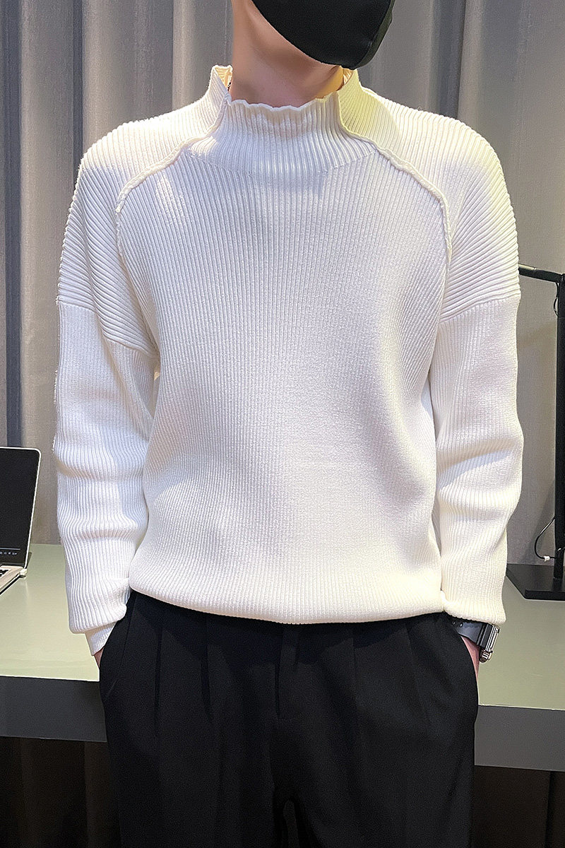 6676-P88痞帅半高领毛衣男新款秋冬季个性针织衫潮-6控118,男装针织衫/毛衣,电商D319