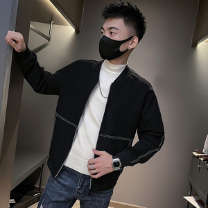 6584-P88 秋季新款明线夹克工装青年休闲棒球领外套男-1 控118图片