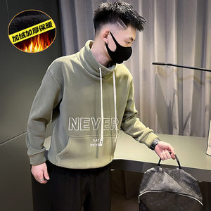 6689-P78 冬季奥利绒休闲高领加绒加厚卫衣潮流字母外套-7 控108图片
