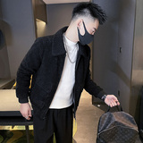 JK162-P128加厚羊羔绒拼接棉衣男冬季保暖修身小码外套-2，男装棉衣，电商D319