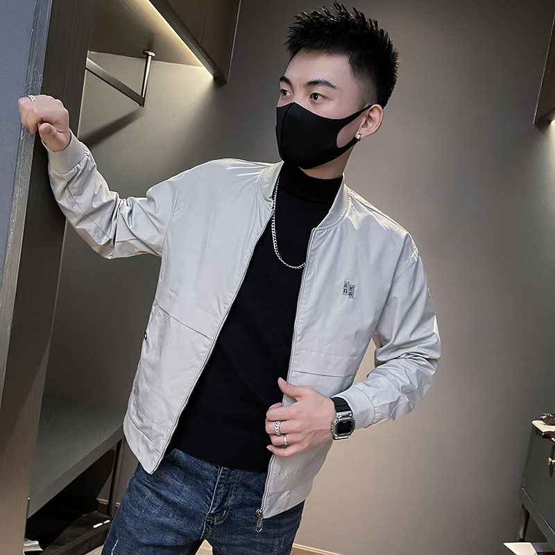 6581-P88夹克外套男韩版青年棒球服修身休闲学生衣服-1控118,男装夹克,电商D319