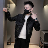 M988-P158工装立领短款棉衣男加厚保暖多口袋修身棉袄外套，男装棉衣，电商D319