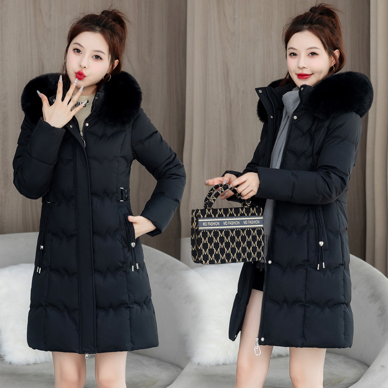 整张棉修身棉袄羽绒中长款外套