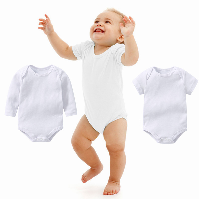 欧美新生婴幼儿纯棉长短袖背心三连身衣/爬服/哈衣