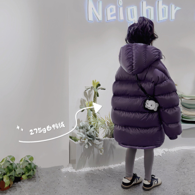 24新款儿童羽绒服中长款加绒加厚冬季男女童羽绒服防水中大童女孩