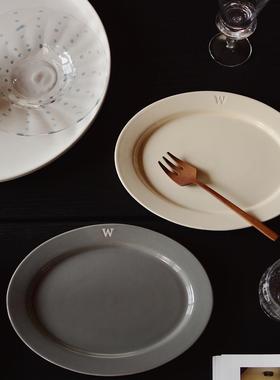 收集时光 Camus say W灰白椭圆盘Wilderness早餐盘甜品盘brunch盘