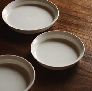 纯白折边盘 say 陶瓷圆盘 餐盘 日常实用 收集时光 菜盘 Camus