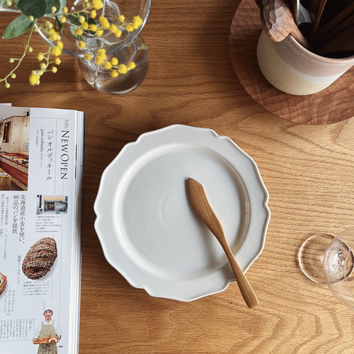 camussay立缘花边纯白盘