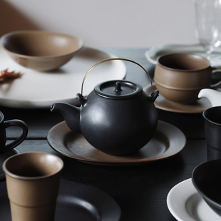 Camus 手握杯 say 墨白茶壶 500ml两人份茶壶 归真系列 收集时光