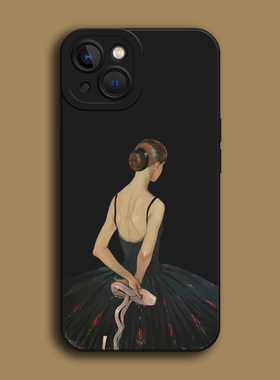 芭蕾舞12手机壳14适用苹果15小米13oppo一加vivo荣耀X50/70/80/90华为mate60pro/40/50/p60文艺女9/10/nova11