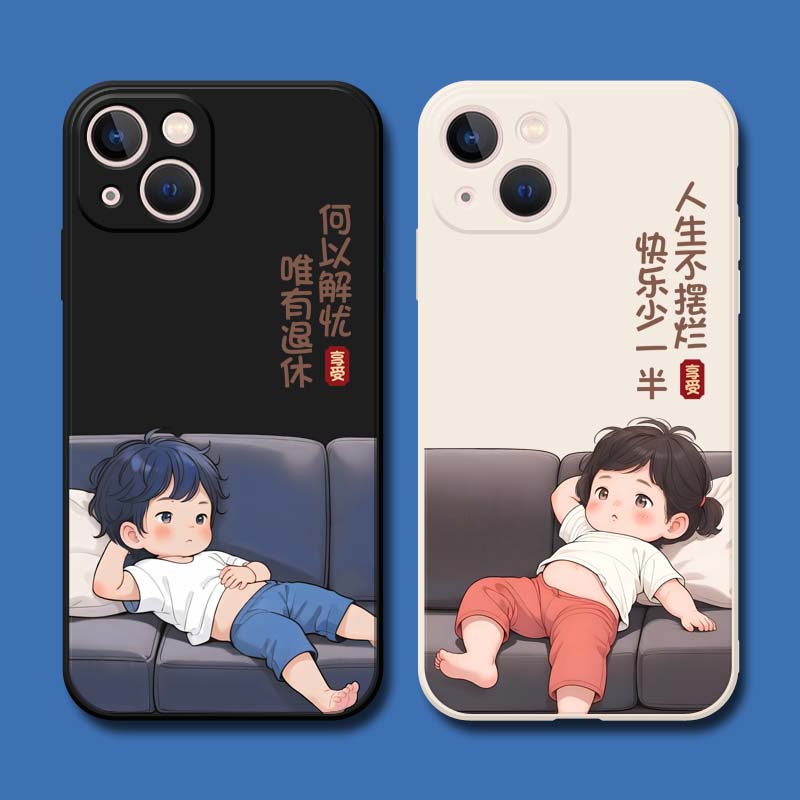 情侣款不同型号苹果15promax手机壳iphone14适用荣耀100/play6/magic5华为P70mate60/nova11畅享一加小米OPPO