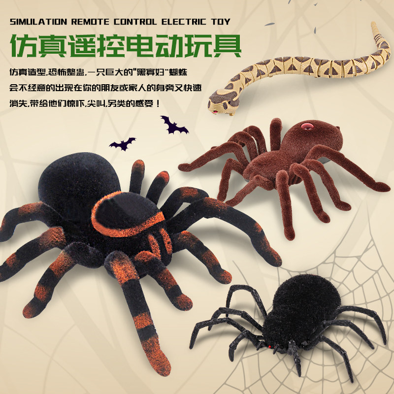 电动遥控玩具2通遥控高仿真大蜘蛛模型玩具遥控动物整蛊吓人玩具,玩具/童车/益智/积木/模型,创意/整蛊玩具,淘宝优惠券,粉丝福利购,淘宝优惠卷