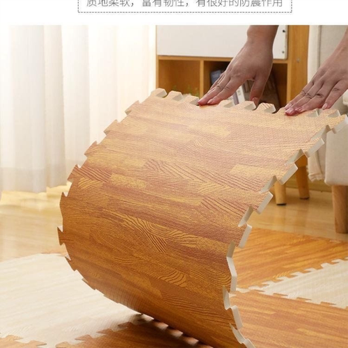 木纹泡沫地垫拼接爬行垫铺地板泡沫垫卧室垫子地垫家用拼图爬爬垫