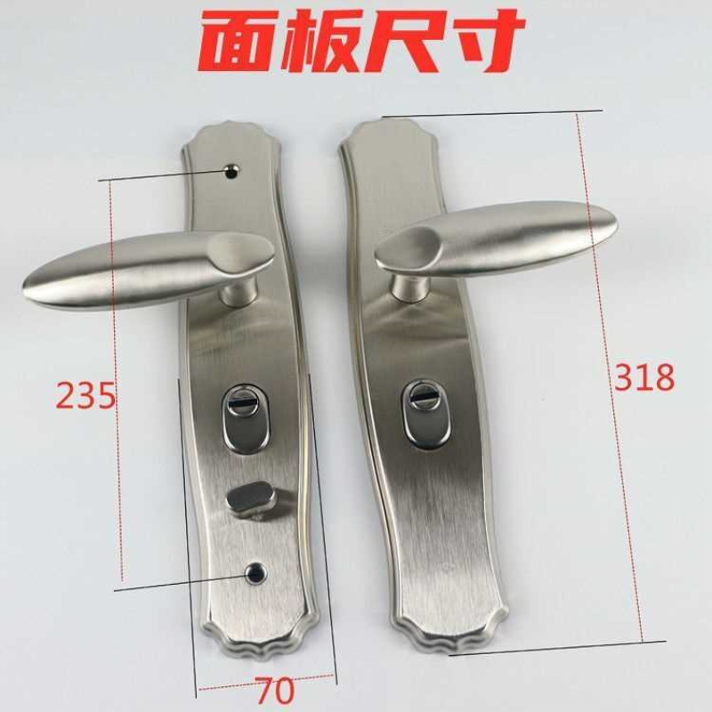 304不锈钢拉手进户大门锁通用型防盗门把手新款加厚防撬面板配件