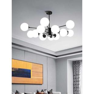 北欧风格 灯具客厅灯现代简约餐厅灯饰极简玻璃魔豆吊灯网红分子灯