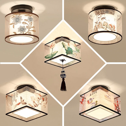 新中式过道灯阳台玄关吸顶灯LED现代简约卧室走廊门厅中式小吊灯