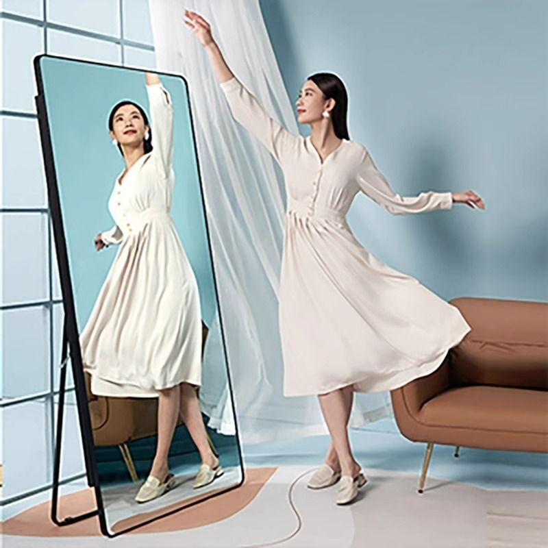 全身镜落地镜家用女生卧室落地式穿衣镜网红ins风挂墙试衣大镜子