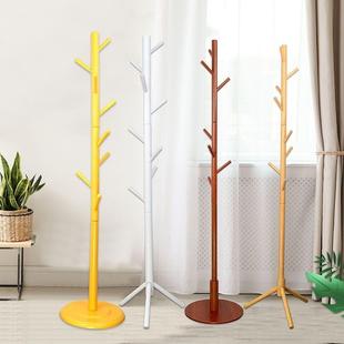 衣帽架落地立式单杆简易现代网红木制衣服架家用挂衣架卧室挂包架