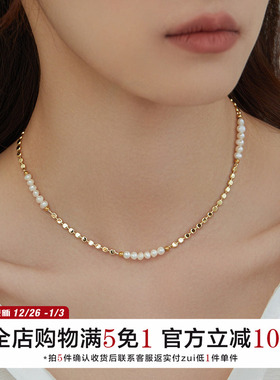 法式高级感项链天然珍珠