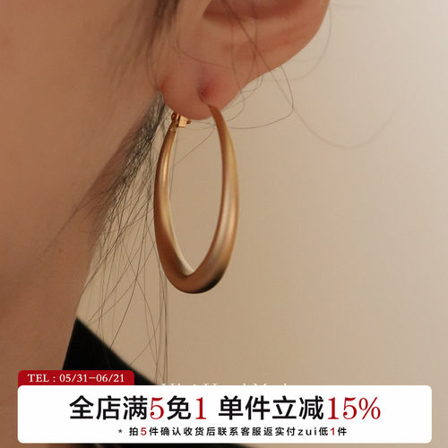 有北手作耳环女设计感欧美哑光