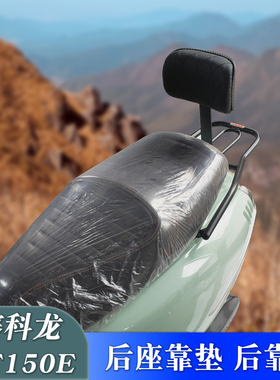 适用于赛科龙RT150E后靠背SR150T-3米兰改装后座腰靠带人靠垫配件