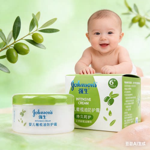 强生婴儿脸橄榄油防护霜倍润面霜