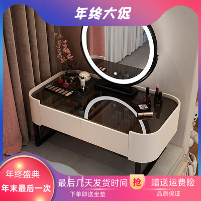 北欧实木飘窗梳妆台迷你网红轻奢梳妆台卧室小户型现代阳台化妆桌