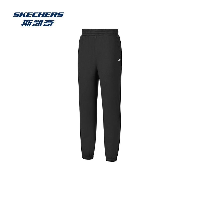 斯凯奇长裤2026秋冬新款女款针织长裤舒适加绒保暖休闲运动直筒