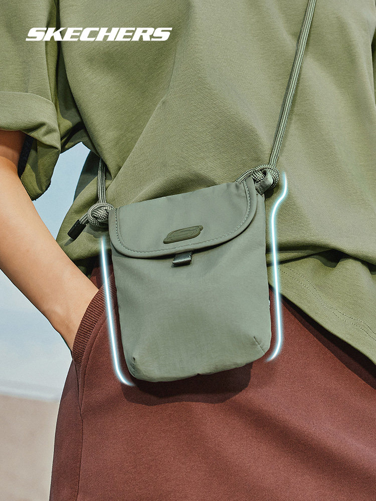 SKECHERS SHOULDER CROSSBODY BAG SPORTS TREND CASUAL TRAVEL COMMUTER TO WORK SMALL BAG FASHION TREND MOBILE PHONE BAG