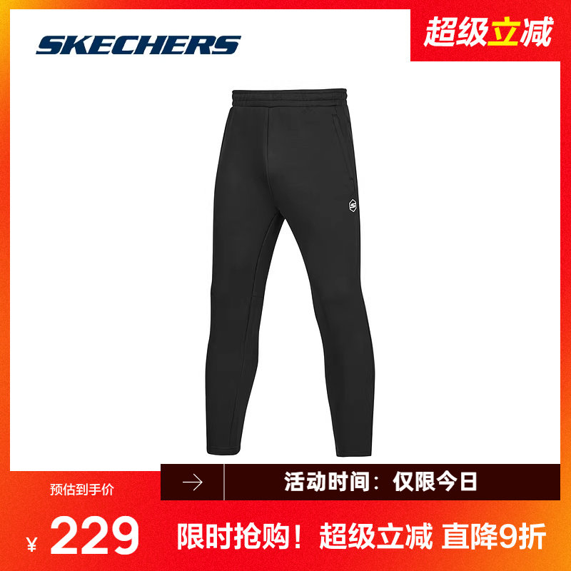 斯凯奇新款男士针织长裤面料柔软舒适亲肤弹力宽松版型休闲