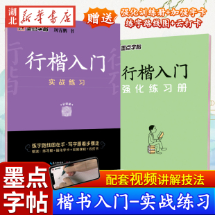 墨点字帖行楷入门实战练习邢霄鹏著练字帖控笔训练字帖练字成年男硬笔书法练字本行楷字帖女生字体漂亮大学生硬笔书法钢笔新华正版