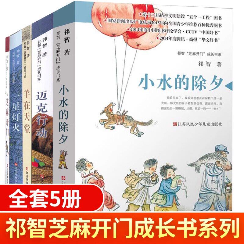 全套7册 芝麻开门 成长书系方一禾快跑羊在天堂迈克行动小水的除夕一星灯火二宝驾到祁智 江苏凤凰少儿出版社小学生课外阅读书籍