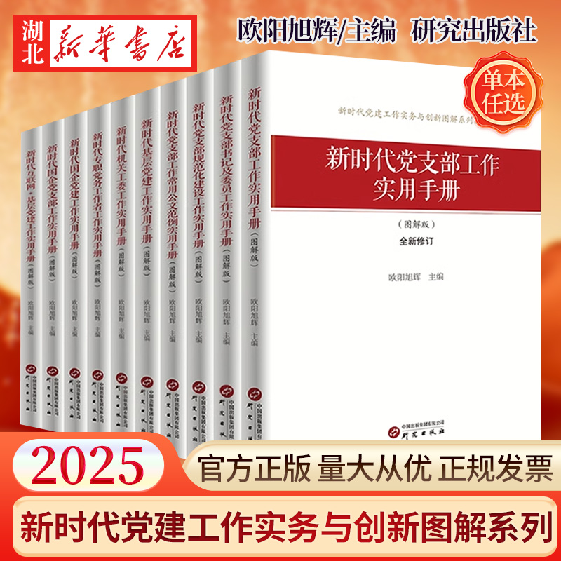 【全10册】2025新 新时代党建工作实务与创新图解系列丛书 欧阳旭辉主编 新时代党支部工作实用手册党务工作者党政读物 研究出版社