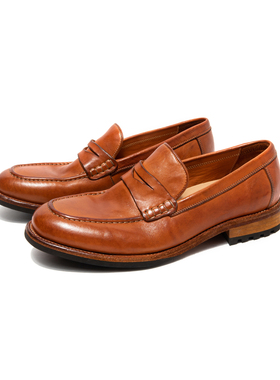 YO-B9956新款固特异马皮乐福鞋一脚蹬休闲商务透气百搭男士皮鞋