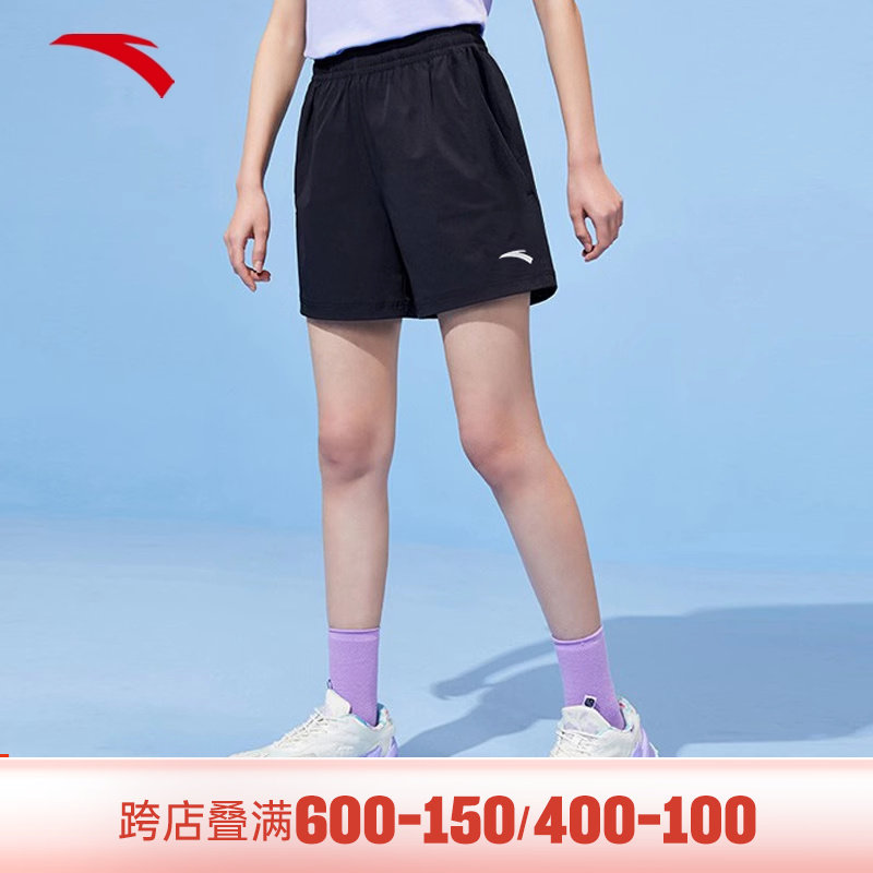 安踏短裤五分裤女夏季新款运动裤宽松速干裤女裤梭织跑步健身裤子