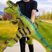 超大号仿真软胶恐龙玩具发声动物模型霸王龙三角龙男孩儿童礼物