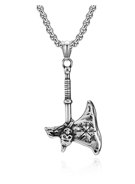 项链骷髅头北欧男合金