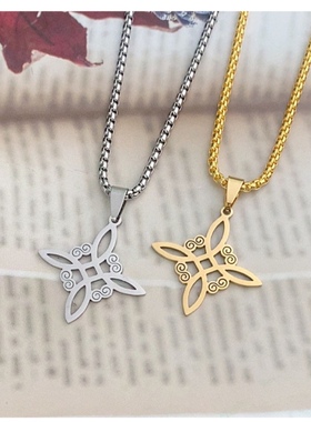 项链钛钢情侣钛钢镂空欧美