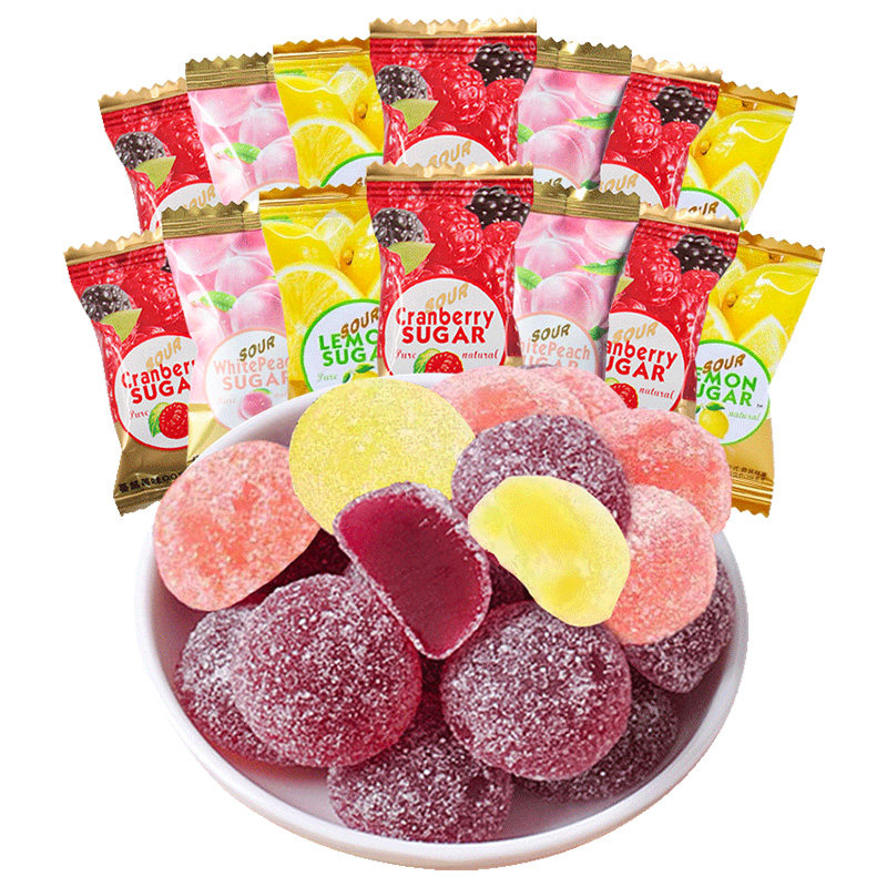 ococo蔓越莓味软糖qq糖喜糖婚糖水果糖伴手礼万圣节糖果零食批发