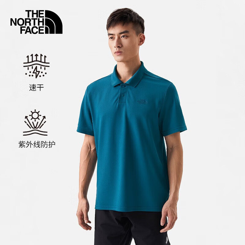 thenorthface北面polo衫男士夏季吸湿透气upf50 防晒短袖t恤7wd2