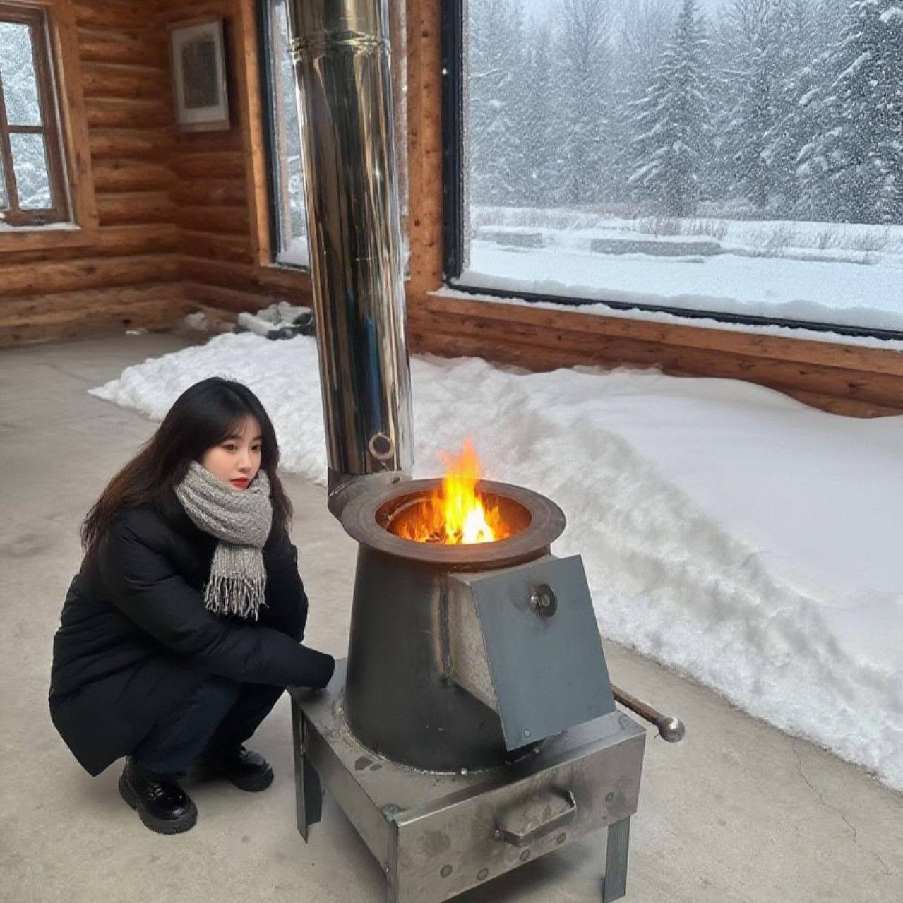 柴火炉新款2026款农村户外家用可移动柴火灶农具加厚新型取...