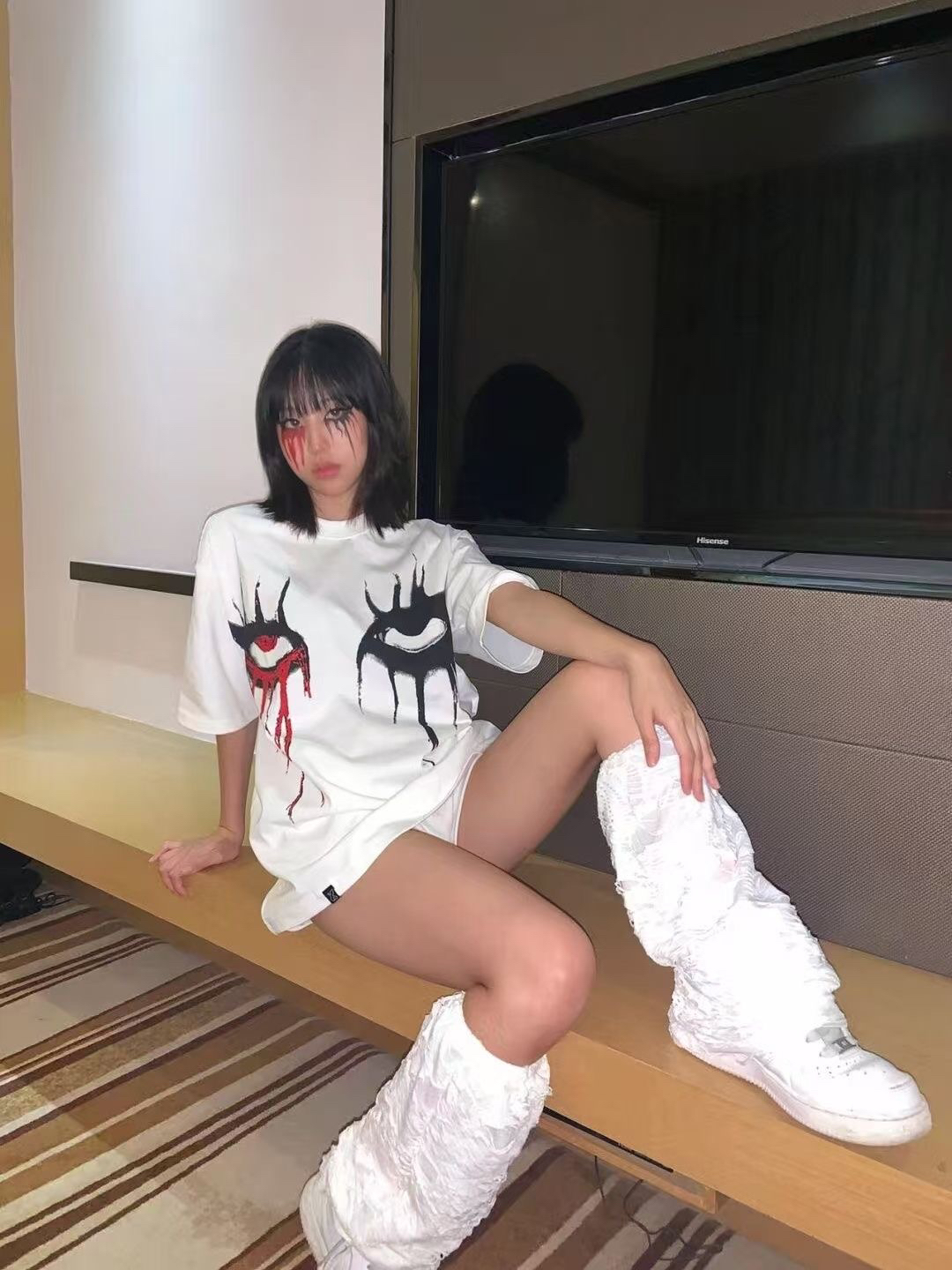 亚比风美式复古短袖潮牌夏季男女宽松小众ins欧美街头情侣上衣潮